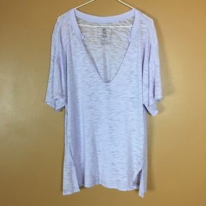 FREE PEOPLE / Lilac Purple Short Sleeve Tee